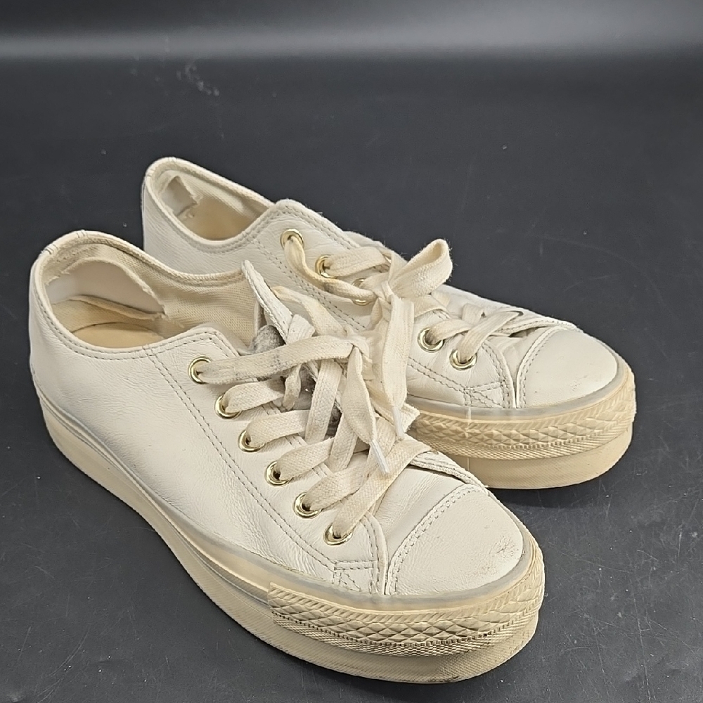 Converse All Star Leather Platform Ox 7.5
